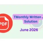 Monthly Written Job Solution June 2026 PDF